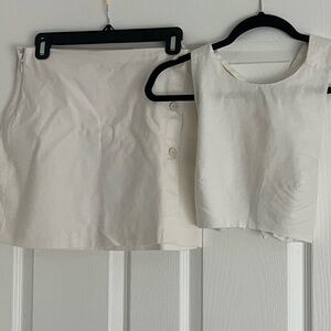 SIR the label Cream Skirt and Top Set